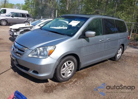 2007 Honda Odyssey Ex-L из США, поврежденный, VIN 5FNRL38757B133981